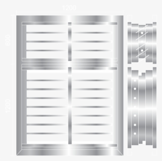 Window Frame With Safety Bars And Fixed Louvres On - Architecture #7815992
