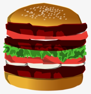 Burger Hamburger Food Sandwich Meat Cheeseburger - Clipart Hamburger #7816006