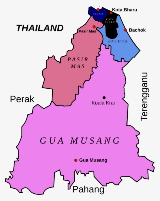 This Free Icons Png Design Of Map Of Kelantan, #7817822