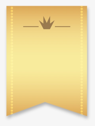 Golden Ribbon Ribbon Banner Vertical With Single Wedge - Illustration #7817835