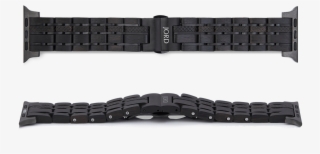 Ebony Wood And Titanium Iwatch Band - Strap #7819478
