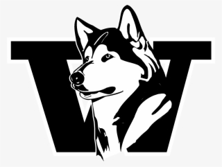 Washington Huskies Logo Black And White - University Of Washington Huskies #7820078