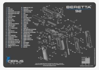 Beretta® 92 Schematic Promat - Firearm #7820120