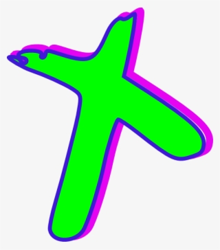 Cross Green Blue Magenta Clip Art - Starfish #7822854