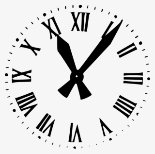 Clock Png Black And White #7823594