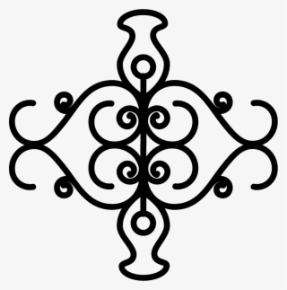 Floral Ornamental Design With Symmetrical Shapes In - Line Curve Designs Png #7824443