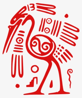 Ibis, Bird, Mexican, Tribal, Aztec, Ancient - Meso America Clip Art #7825866