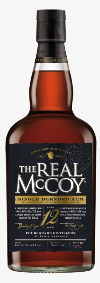 High Res Png The Real Mccoy Single Blended Rum 12 Yr #7825975