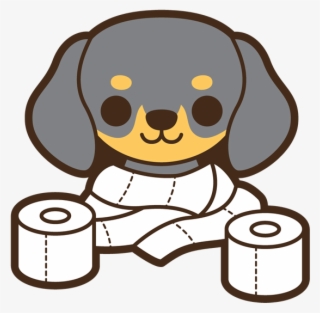 Dog With Toilet Paper - Chihuahua Kawaii Clipart #7826430