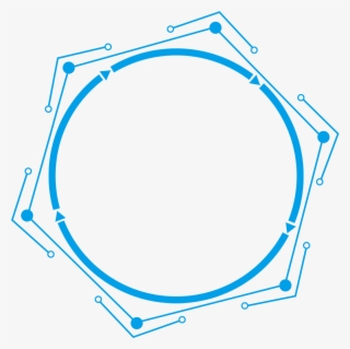 Technology Border Blue Simple Line Png And Psd - Portable Network Graphics #7826464
