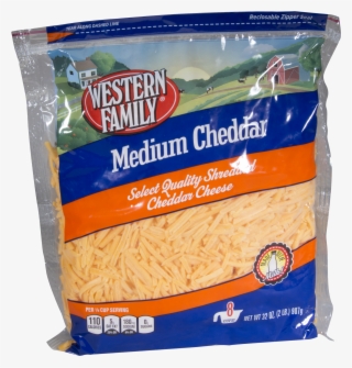 Western Family Medium Shredded Cheddar Cheese, 32 Oz - Penne #7827234