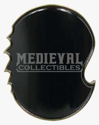 Black And Gold Chaos Round Larp Shield - Label #7829046