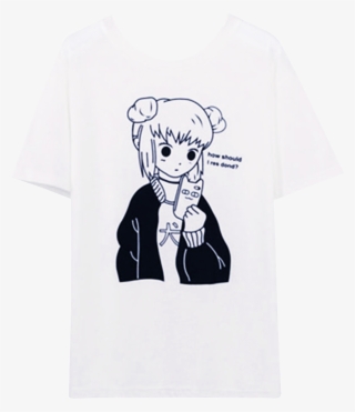 Manga Girl Tee - Cartoon #7829710