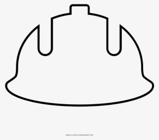 Construction Helmet Coloring Page - Line Art #7830046
