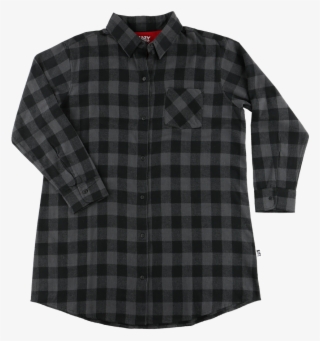 Grey Plaid Flannel - Shirt #7830953