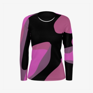 Pink And Black Abstract - Long-sleeved T-shirt #7832945