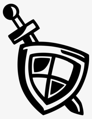 Vector Illustration Of Middle Ages Medieval Sword And - Schild Und Schwert #7833222