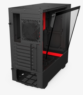Compact Atx Pc Gaming Case - Nzxt H500 Black And Red #7833925