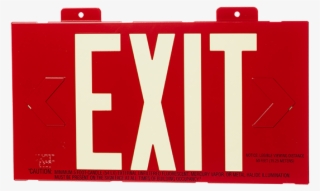 Exit Photoluminescent, Red, Metal Frame, Single Sided - Graphic Design #7836604
