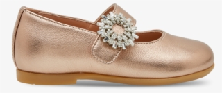 Metallic Copper Crystal Blossom Baby Ballet Shoes - Slip-on Shoe #7837690