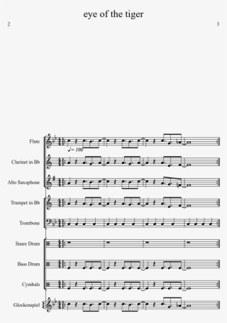 Print - Eye Of The Tiger Band Sheet Music #7837802