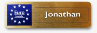 P2 Brushed Gold Metal Panel Name Badge By Fattorini #7838105
