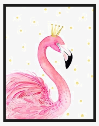 Pink Flamingo With Crown Poster - Flamingo Wearing A Crown #7838808