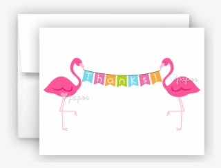 Pink Flamingo Thank You Cards Note Card Stationery - Greater Flamingo #7838868