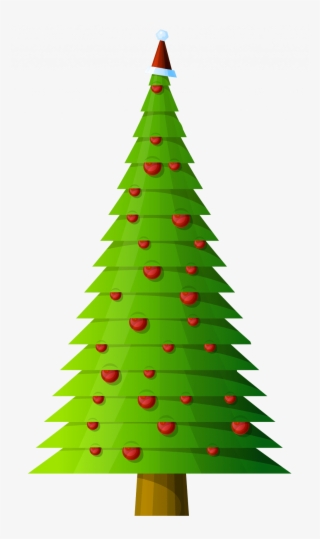 Modern Christmas Tree Clip Art Transparent - Christmas Tree Clipart Png #7841848