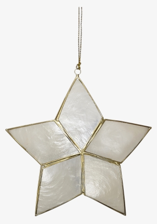 Capiz Star 3d Double Ornament 5x2" - Capiz Star #7843268