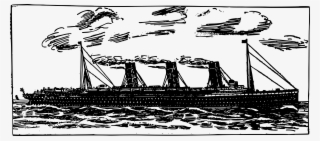 Big Image Png - Clipart Black And White Ocean With Ship #7844337