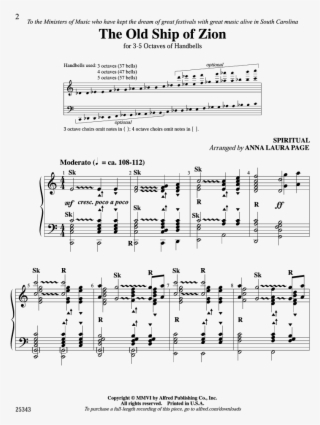 The Old Ship Of Zion Thumbnail - Sheet Music #7845199