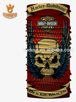 Ski Motorcycle Biker Snowboard Seamless Skull Tube - Harley Davidson #7845911