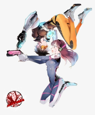 And D Va By Ja Renders On - D Va And Tracer #7846127