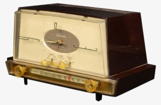 1955 Silvertone Am Clock Radio Model 6021 Www - Antique #7847219