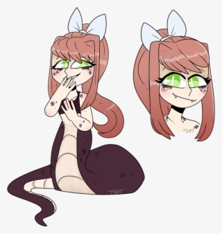 Cat Facial Expression Cartoon Mammal Fictional Character - Doki Doki Literature Club Monster #7847343
