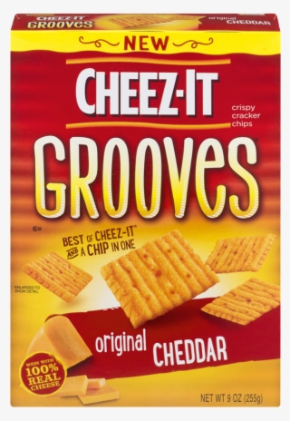 Cheez-it Grooves Crispy Cracker Chips Original Cheddar, - Cheez Its #7848432