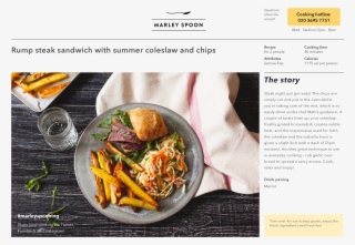 Rump Steak Sandwich With Summer Coleslaw And Chips - French Fries #7849028