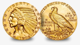 Indian Head Gold Dollar Coin 1910 Indian Head Gold - 1909 D Half Eagle #7849478