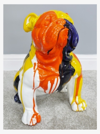 Sitting Paint Splash Bulldog - Bulldog #7851928