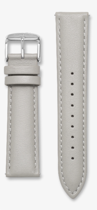 Calf Leather Light Grey / Silver Strap - Strap #7853465