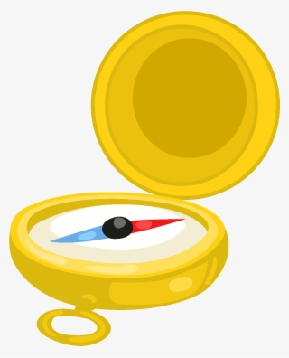 Hand Drawn Yellow Compass Element - Circle #7854490