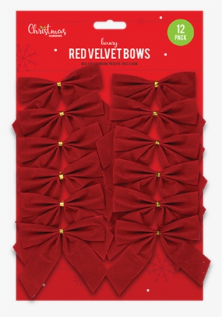 Red Velvet Christmas Bows - Wrapping Paper #7854918