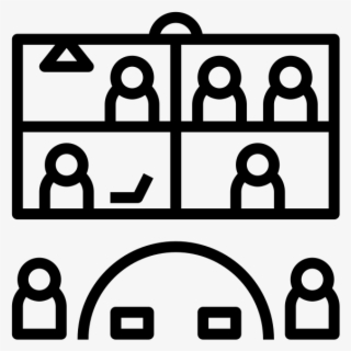 An Icon Of Two People Sitting At A Conference Table #7855820