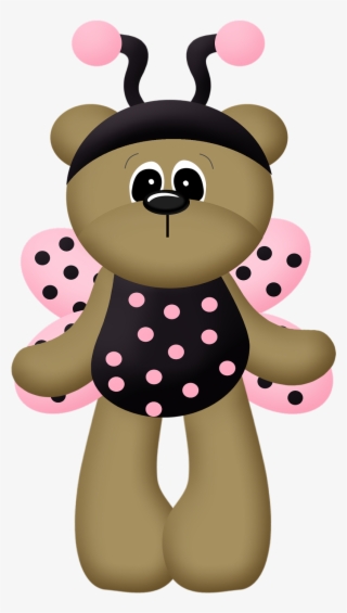 Ladybug Dress Bears Clip Art - Cartoon #7858109