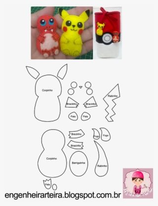 Molde Pokemon Pikachu Pokemon Crafts Pinterest Pokamon - Moldes De Pikachu En Fieltro #7860489
