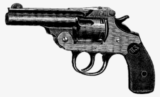 This Vintage Revolver Illustration Is From An Old Manufacturing - Gun Vintage #7860659