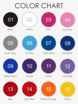 Sticker Color Chart - Circle #7861082