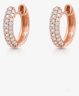 Baby Hoops With Diamonds - Earrings #7861414