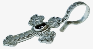 Lawrence Baca Smokey Quartz Cross Enhancer - Pendant #7861793